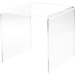 Plymor Clear Acrylic Square Display Riser, 9" H x 9" W x 9" D (1/4" thick)