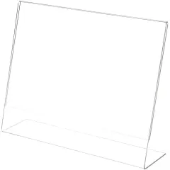 Plymor Clear Acrylic Sign Display / Literature Holder (Angled), 14" W x 11" H