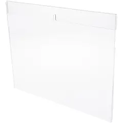 Plymor Clear Acrylic Top-Fold Literature Sign Holder Frame (Wall Mount), 14" W x 11" H