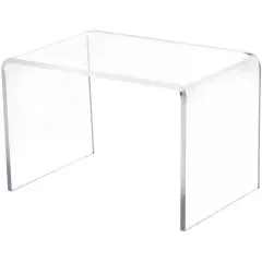 Plymor Clear Acrylic Rectangular Display Riser, 3" H x 4.5" W x 3" D (1/8" thick)