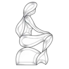 7-1/2" x 13" Exquisite Clear Glass Mermaid Bevel Cluster EC815