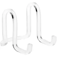 Plymor Clear Acrylic Ribbon-Style Display Easel, 2.875" H x 2.5" W x 3.5" D