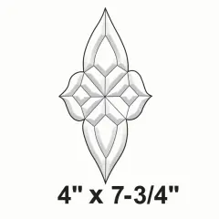 4" 7-3/4" Exquisite Clear Glass Bevel Cluster EC356