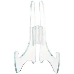 Plymor Clear Acrylic Adjustable Folding Display Easel, 4" H x 2.875" D (For 6" - 7" Plates)
