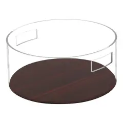 Lucite Wooden Look Wash Bowl By Kinor Decor