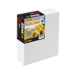 The Edge All Media Professional Triple-Primed Cotton Canvas 2.5" Deep, 6 Pack of Pre-Stretched Canvases for Painting with Paintable Edges