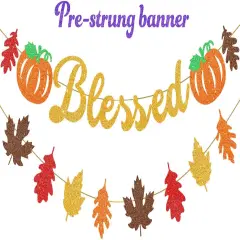 Thanksgiving Banner Indoor, Fall Party Decorations for Home