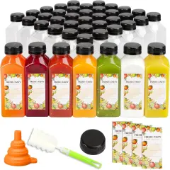 45pcs Juice Bottles, 12oz Reusable Juice Bottles with Caps