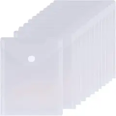 Transparent Plastic Folders - 12 Pack