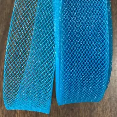 1 Yard Horsehair Trim 100% Nylon Crinoline Braid Webbing for Dresses, Veils & Hats 1" Wide Turquoise