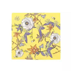 20 Yellow 13x13 in Cocktail Paper NAPKINS Floral Design Party Events Decorations