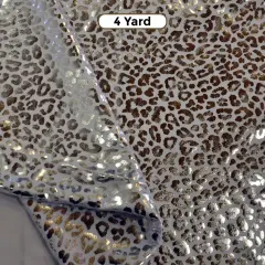 Cheetah Hologram Spandex 58/60" Wide 4 Way Stretch Dancewear Fabric Multiple Colors White Silver