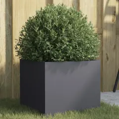 vidaXL Planter Anthracite 12.6x11.8x11.4 Cold-rolled Steel