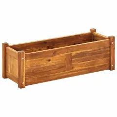 vidaXL Garden Raised Bed Acacia Wood 29.9"x10.9"x9.8"