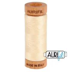Butter (2123) | 80wt Small Spool (274M / 300Y) | Aurifil Thread