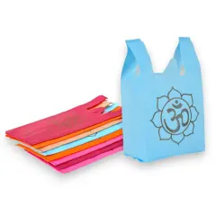 Om Print Return Non Woven Gifts Party Favor Bags Ecofriendly Reusable for Indian Wedding Housewarming Puja