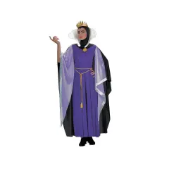 Womens Evil Queen Costume with Cape Crown Sash Hood Halloween