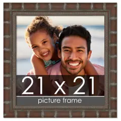 21x21 Modern Bamboo Picture Frame with UV-Resistant Acrylic & Acid Free Backing, Available in5 Finishes - Gold, Silver, Brown, Black, and Natural