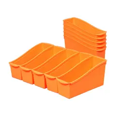 Linking Book Bins, Colorful Connecting Storage Neon Orange