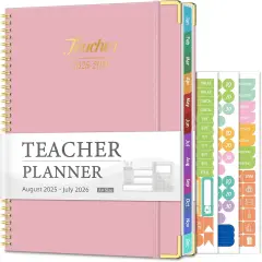 Teacher Planner 2025-2026 - 8.5" x 11" - Pink
