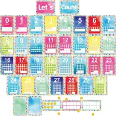 0-30 Number Bulletin Board Set for Classroom - Multicolor
