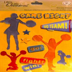K & Company Life's Little Occasions Cheerleading Dimensional Stickers-10pcs