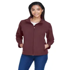 Team 365&reg; Ladies Leader Soft Shell Jacket SPORT DARK MROON