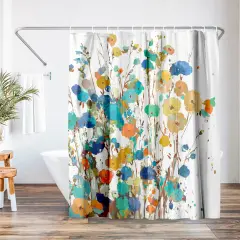 Americanflat 71" x 74" Shower Curtain, Spring Garden I by PI Creative Art