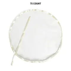 Ivory Organza Circles with Satin Edges 10"