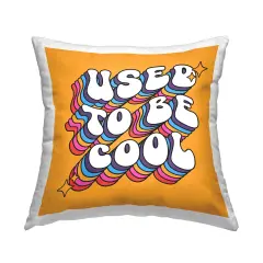 Groovy Used To Be Cool Decorative Printed Throw Pillow Design by Ahmed Sameh Hussein, 18 x 7 x 18