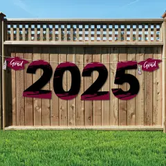 Big Dot of Happiness Maroon Grad - Best is Yet to Come - Large Burgundy Graduation Party Decorations - 2025 - Outdoor Letter Banner