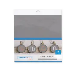 JPPlus Craft Plastic Plastic Craft Sheets for Laser Cutter, & Engraver Use- 4 Pack Grey