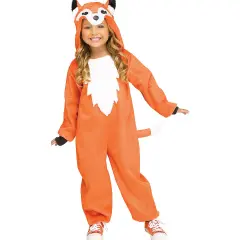 Child Fox Jumpsuit Costume for Halloween Plays and Dress Up Toddler