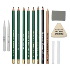 General's Graphite Portrait Drawing Set - Set of 14, Realistic Portraits