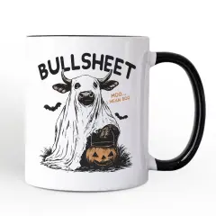 Bullsheet Halloween Bull Mug, Hilarious Cow Gift