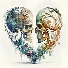 Diamond Painting Kits for Adults DIY 5D Love Diamond Art Paint with Round Diamonds Full Dril Gem Skull Art Painting Kit for Home Wall Decor Gifts