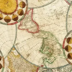 Natural Vintage Library Of Rarities Wideback Cotton Fabric per yard