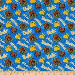 Licensed NCAA UCLA Tone on Tone UCLA-1178 Cotton Fabric by the Yard