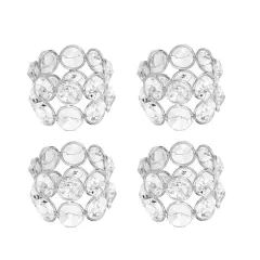 Crystal Napkin Rings Silver