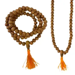 Sandalwood Mala, Sandalwood Japa Mala, 108 Meditation Mala, Buddhist Mala, 108 Mala Beads, Sandalwood Rosary, Hindu Prayer Mala, 108 Mala Necklace