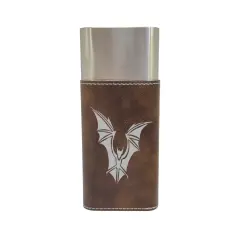 Cigar Case with Cutter - The Bat - Leather Rustic/Silver