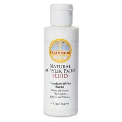 Natural Earth Paint Natural Fluid Acrylik Paint - Titanium White Rutile, 118 ml