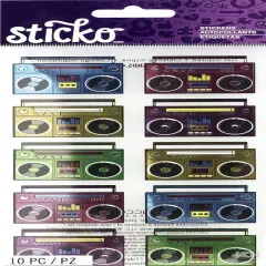 Sticko Boom Boxes Foil Metallic Stickers