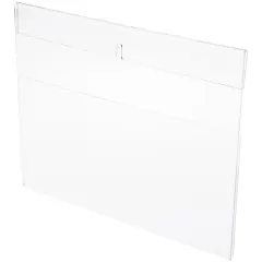 Plymor Clear Acrylic Top-Fold Literature Sign Holder Frame (Wall Mount), 11" W x 8.5" H