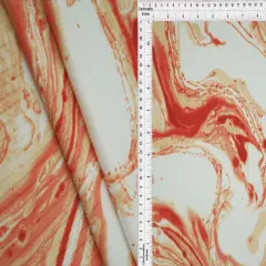 1 Yard 8X3 Yummy Rib Marble Print Stretch Knit Fabric 58/60 Inches Wide SAND/RUST