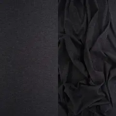 1 Yard Polyester Rayon Spandex Pointelle Two Tone Rib Knit Fabric Soft Stretch 58/60" Width CHARCOAL GREY