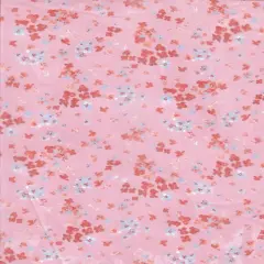 1 Yard High Multi Chiffon, Small Floral Woven Fabric Sheer Soft Drapery 57/58" Width PINK