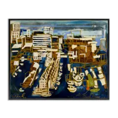 Stupell Industries Bold Abstract Cityscape Framed Giclee Design by Erin McGee Ferrell