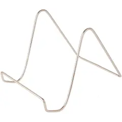 Bard's Plain Silver Wire Easel Stand, 6" H x 5.5" W x 8" D