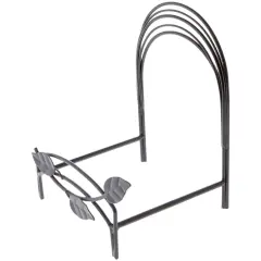 Bard's Black Wrought Iron Bowl or Deep Platter Stand, 8" H x 6" W x 5.5" D (For 9" - 11" Bowls or Deep Platters)